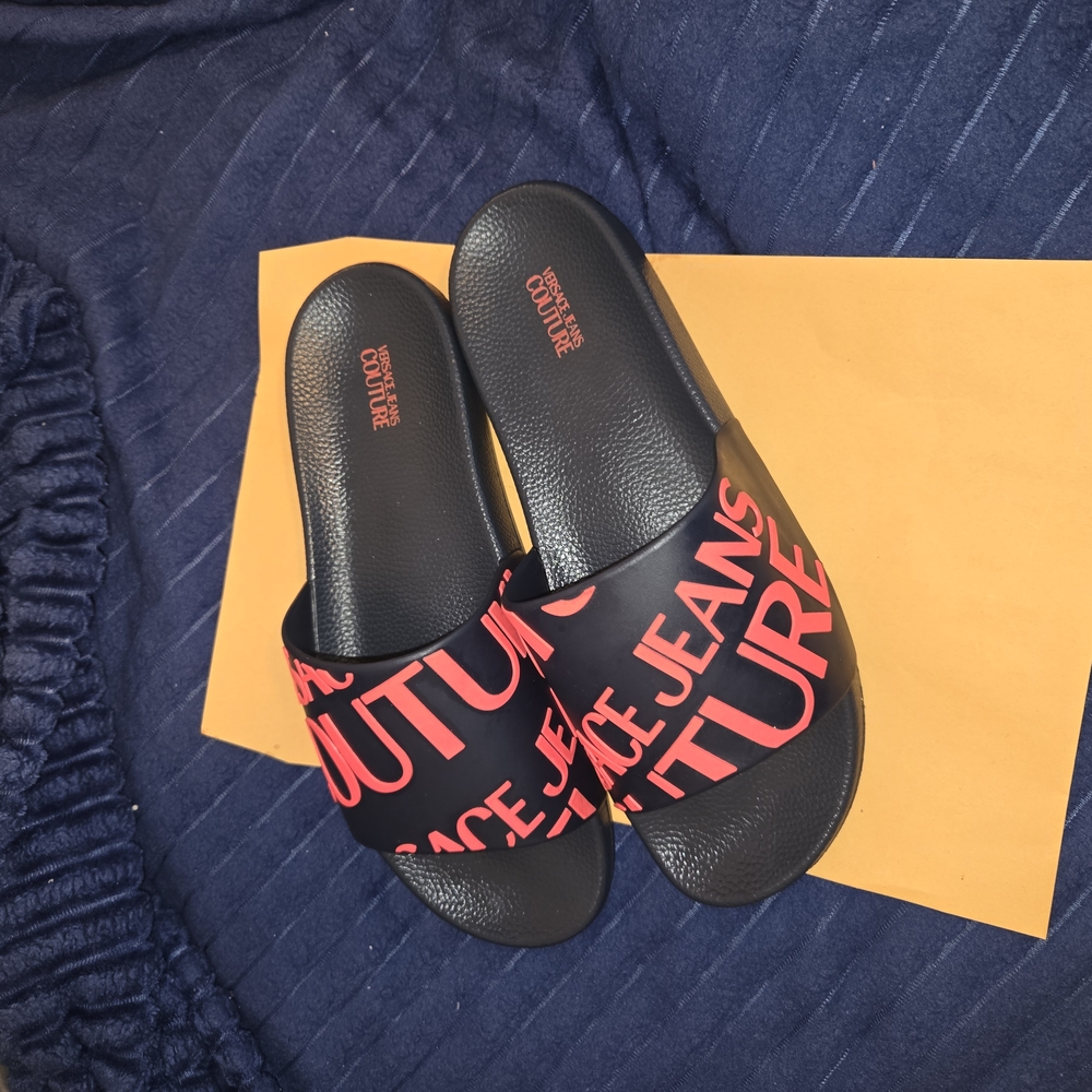 Versace Jeans Collection Black and Pink Women's Sandals